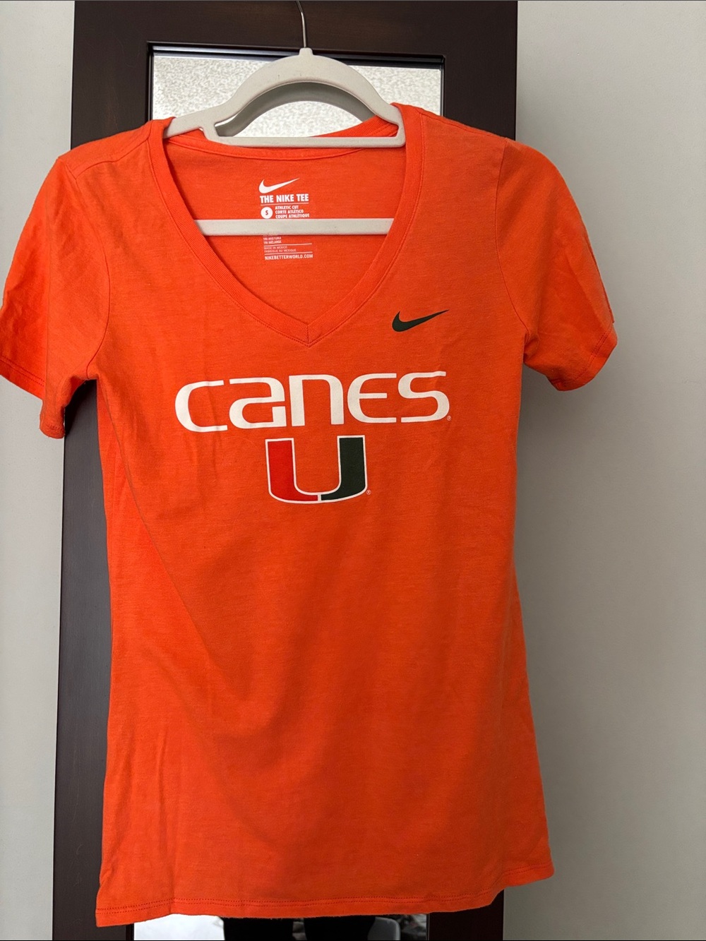 Nike Women’s Orange Canes V-Neck Tee